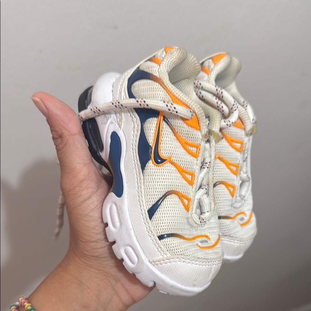 Kids' Cream and Orange Sneakers